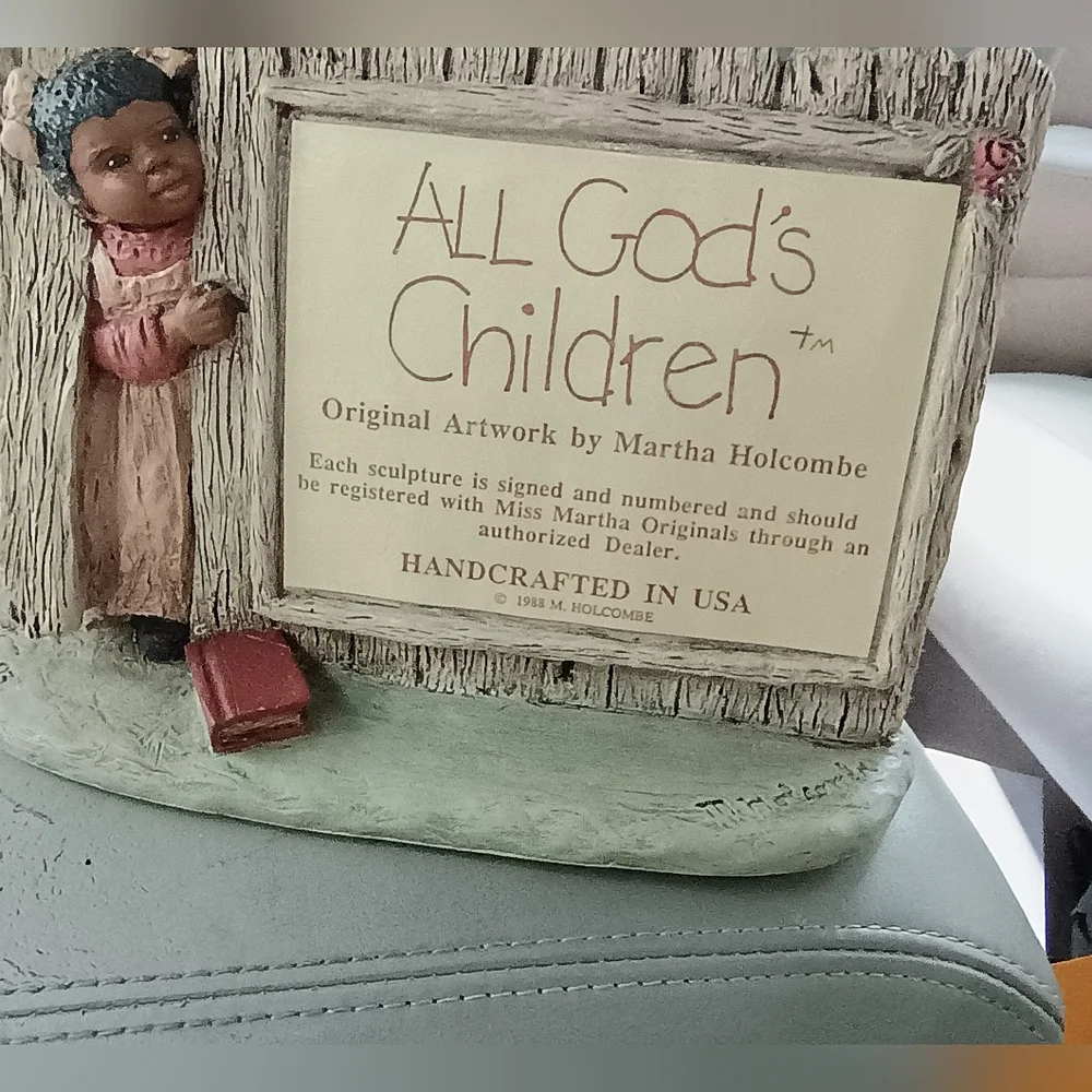All God's Children Display Sign Girl by Garden Gate Martha Holcombe 1988 #93